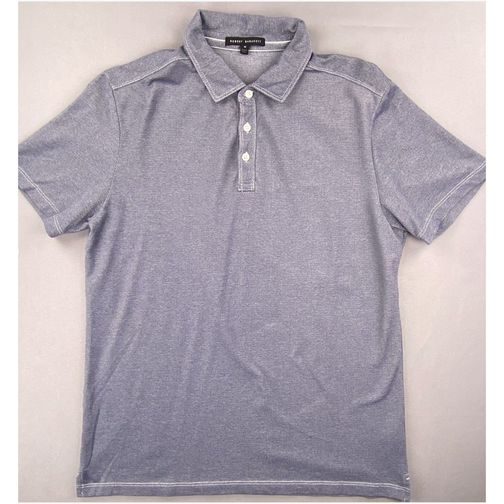 Robert Barakett Filmore SS Polo Mens Size M Blue Short Sleeve Collared Casual